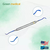 9 Pcs Set of Sinus Lift Instruments With Titanium Coated Blue Tips Hollow Handle