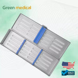 5 Instruments Dental Sterilization Cassette Box, Autoclave Tray, Rack, ''Blue''