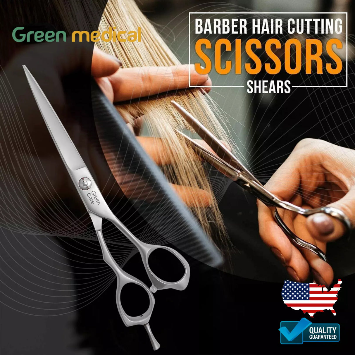 Professional Barber Hair Cutting Scissors 7"(18cm)