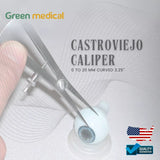 Angled Castroviejo Caliper 0 TO 20 MM 3.5" (8.5cm) Surgical Dental Instruments