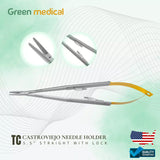 T/C Castroviejo Needle Holder 5.5" STRAIGHT Surgical DENTAL Instruments