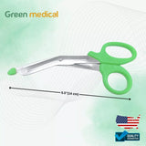 EMT Utility Scissors 5.5" Universal Medical Paramedic First Aid Shears Green