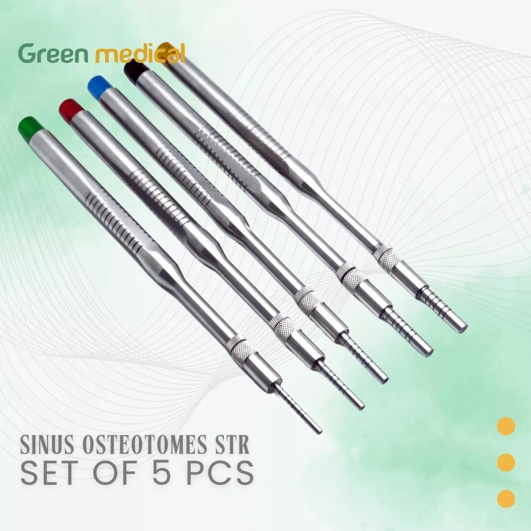 10 Pcs Sinus Lift Osteotomes Set Kit Dental Implant (Concave Tips) STR+CVD