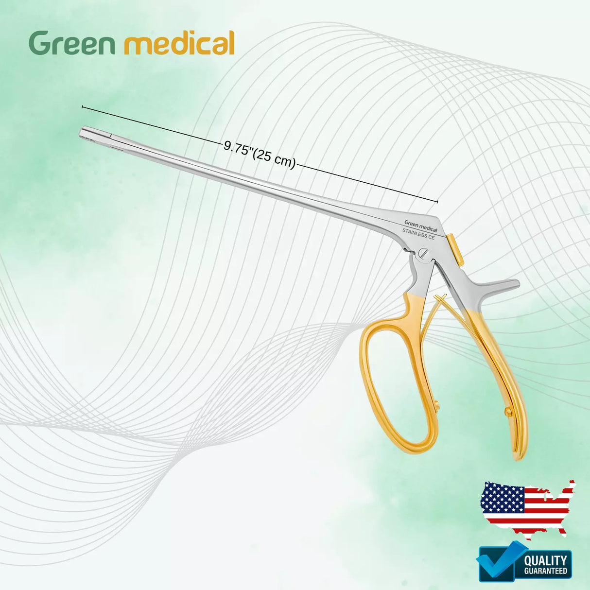 Tischler Morgan Biopsy Forceps 3mmx7mm Bite with Gold Handle OB-GYN German Grade