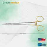 T/C Micro Ryder Needle Holder Tungsten Carbide Straight Surgical Instruments German Grade