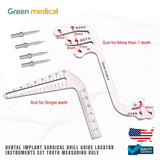 Set of 5 Dental Implant Gauge Surgical Drilling Guide Locator Parallel Depth Pin