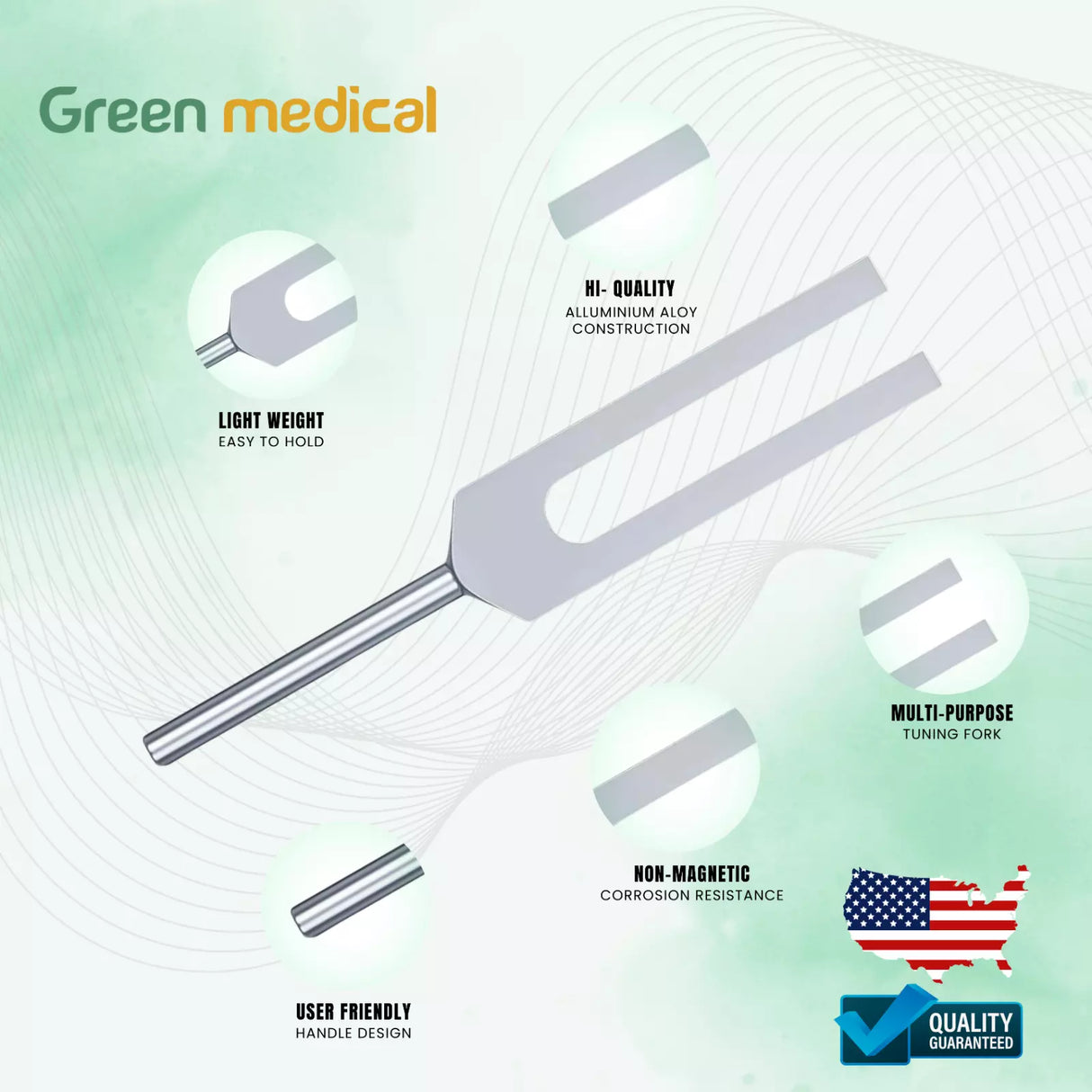 Tuning Fork Set of 7 For Healing Therapy Medical surgical diagnostic instruments