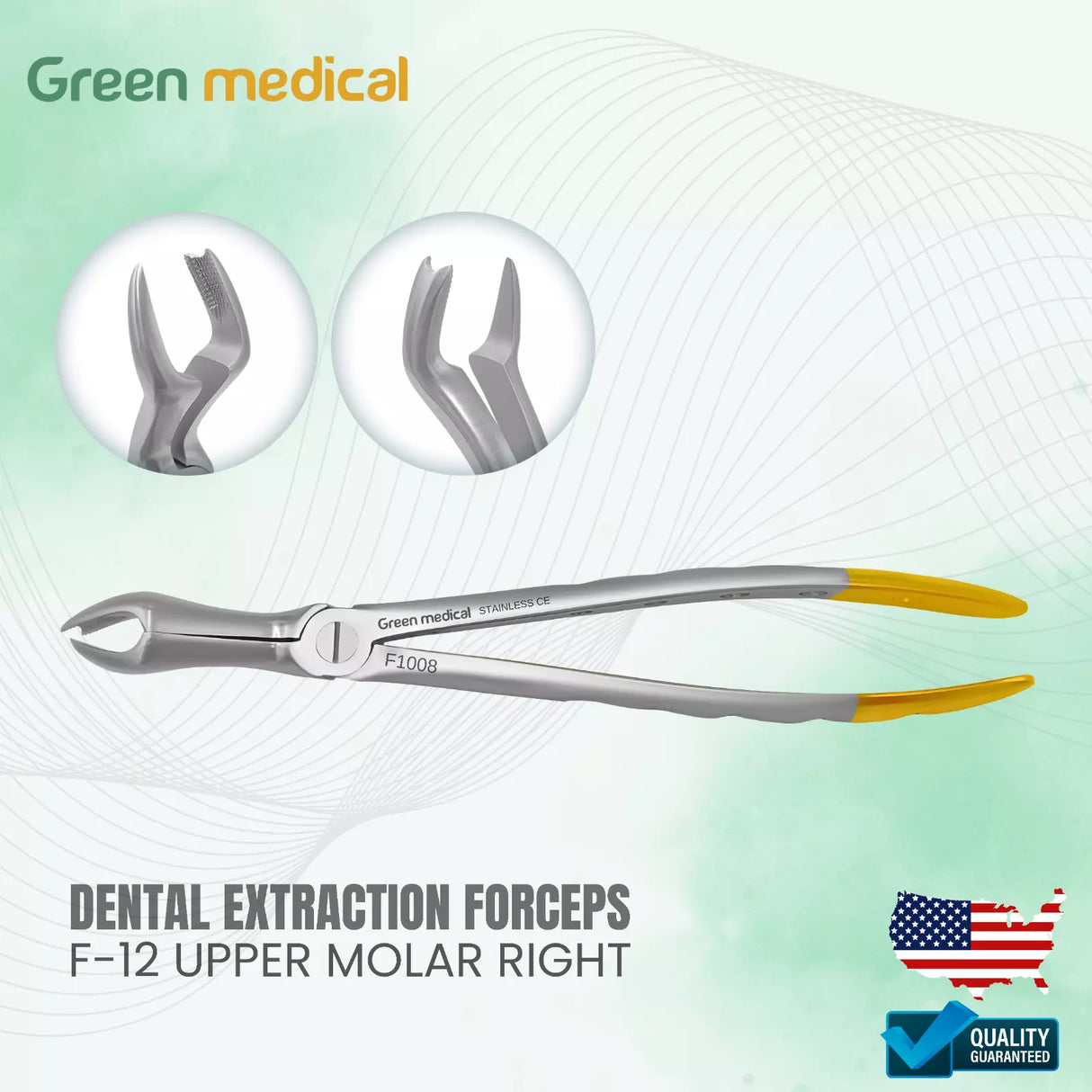 DENTAL EXTRACTION FORCEPS F-12 UPPER MOLAR RIGHT