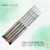 10 Pcs Sinus Lift Osteotomes Set Kit Dental Implant (Concave Tips) STR+CVD