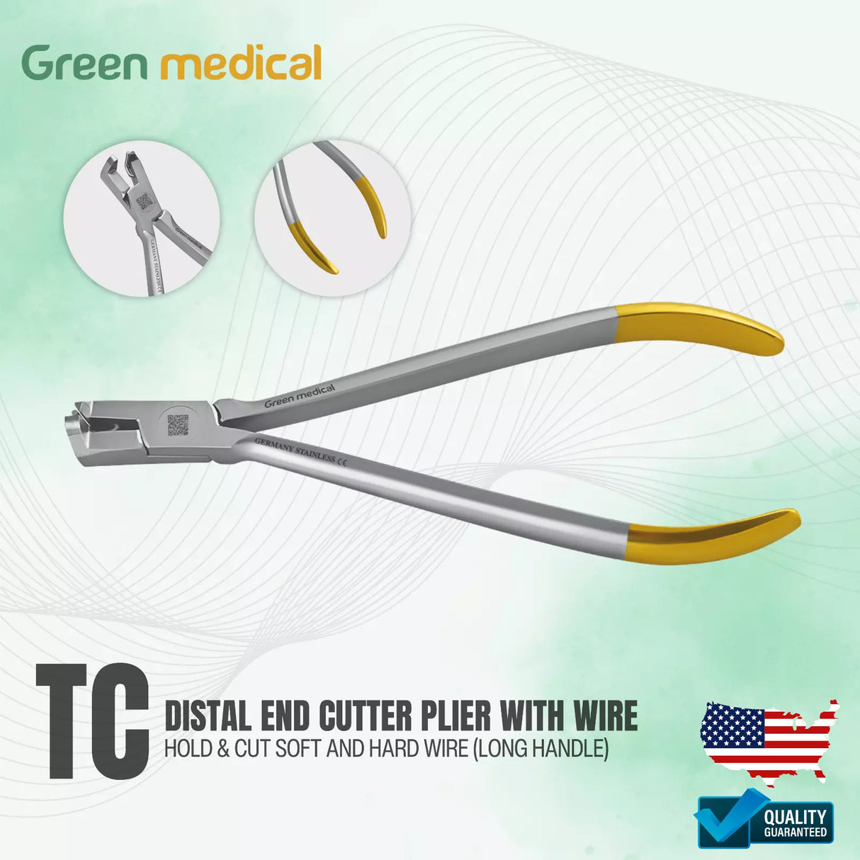 TC Distal End Cutter Plier With Wire Hold & Cut Soft and Hard Wire