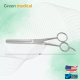 6.5" Double Teeth Hair Salon Stylist Barber Thinning Scissors Shear German Grade