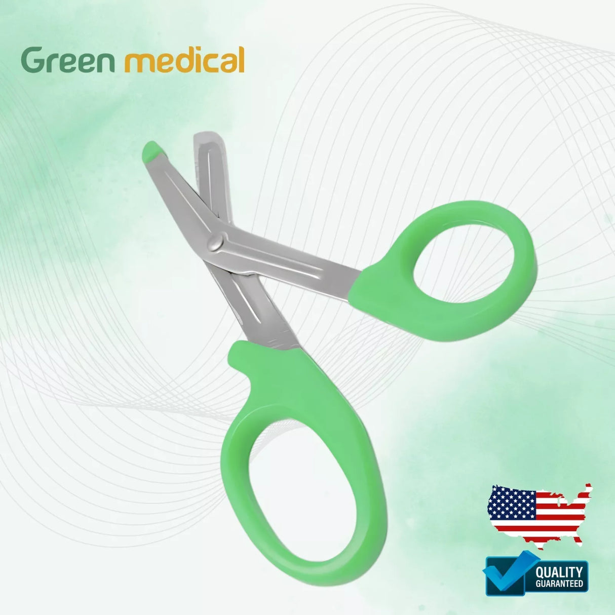 EMT Utility Scissors 5.5" Universal Medical Paramedic First Aid Shears Green