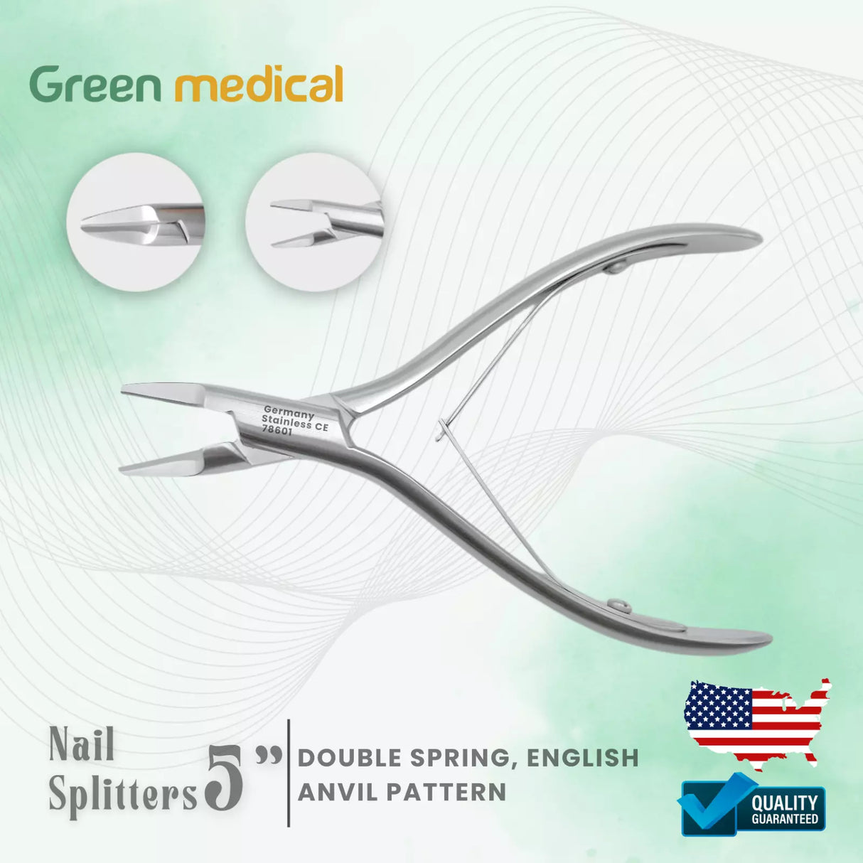 English Anvil Pattern Nail Splitter Dermatology Podiatry Surgical German Grade