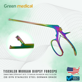 Tischler Morgan Biopsy Forceps 3mmx7mm Bite Titanium Rainbow Multi Color OB-GYN