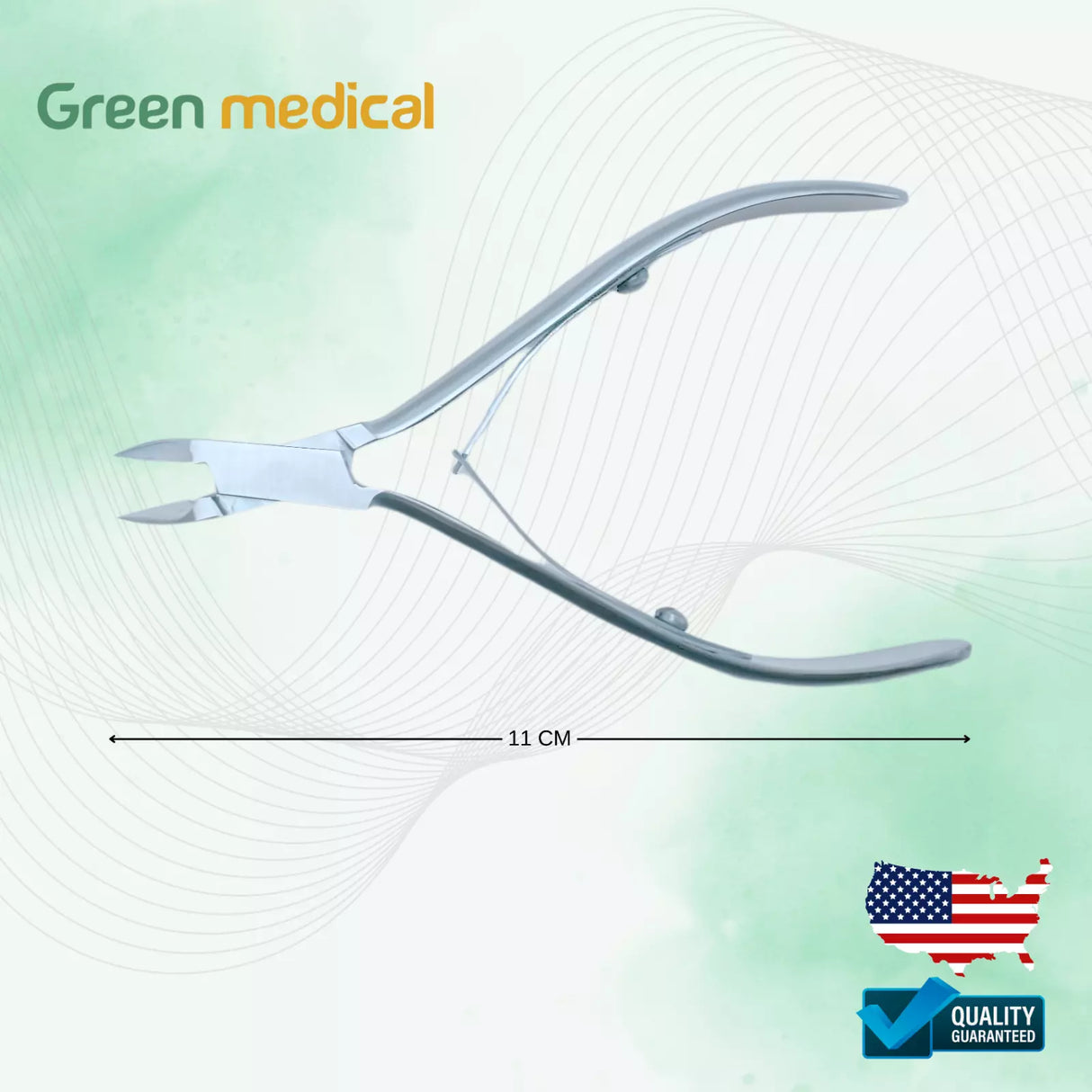 High Quality Cuticle Nipper Double/Spring 10mm Cutting Jaws , 11 cm