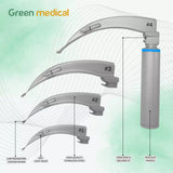 5 Pcs Laryngoscope Macintosh Set EMT Anesthesia Intubation Supplies German Grade